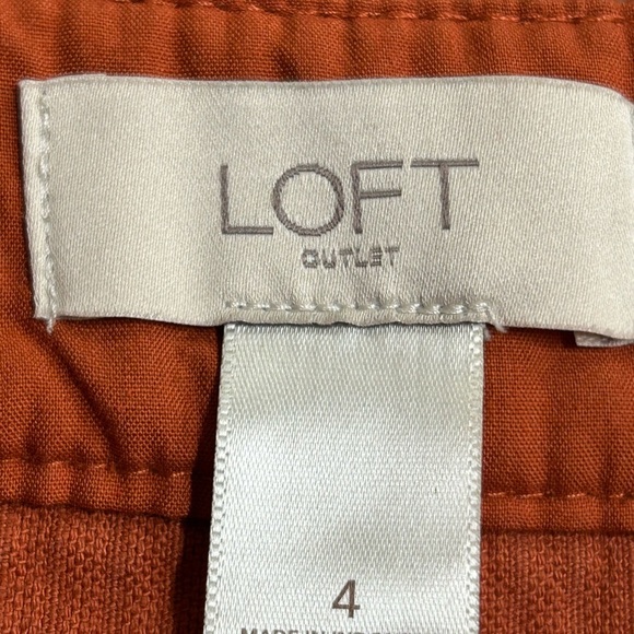 Loft Outlet Women’s Size 4 Rust Fall Colored Corduroy Button Up Skirt - Picture 3 of 6